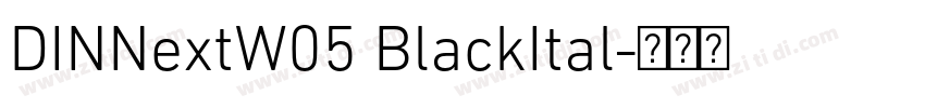 DINNextW05 BlackItal字体转换